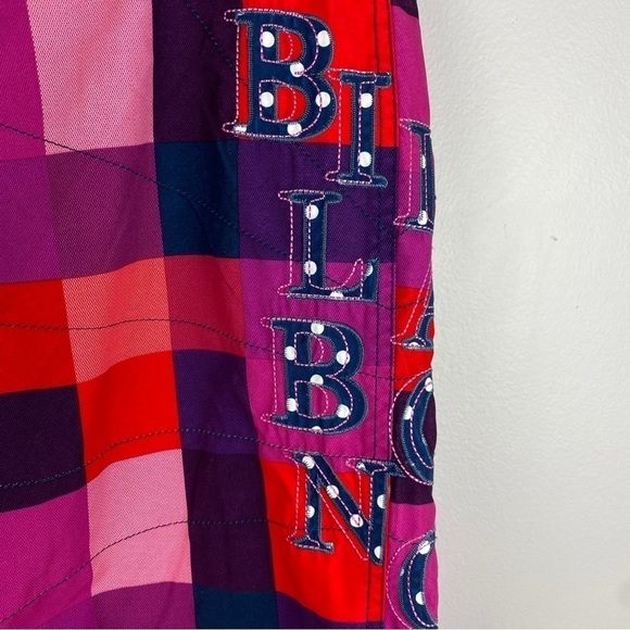 BILLABONG Pink Red Plaid Bermuda Board Shorts Size 7 - Picture 4 of 10
